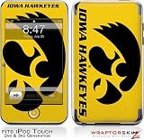 iPod Touch 2G & 3G Skin and Screen Protector Kit - Iowa Hawkeyes Herky Black on Gold