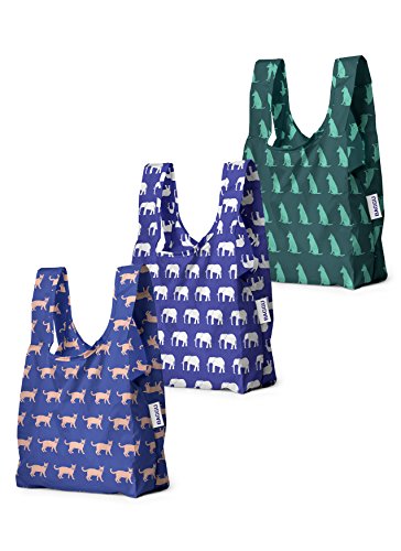 BAGGU Small Reusable Shopping Bag 3 Pack - Animals