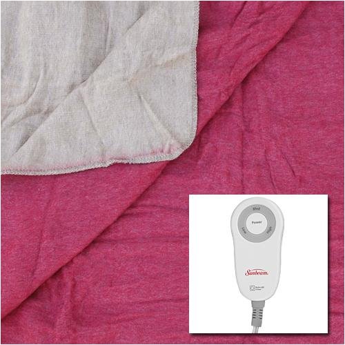 Sunbeam reversible electric throw blanket, CAMEL/RED.