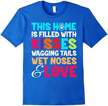 Men's Funny Dog, Wagging Tails, Wet Nose,Crazy Dog Lover Tshirt Medium Royal Blue