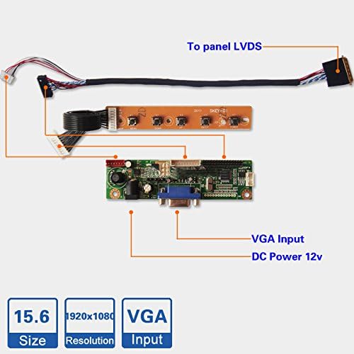 sunkee 15.6 inch 1920*1080 LED Backlight Laptop LCD screen controller NT68676 ((HDMI+DVI+VGA+Audio))board kit DIY monitor driver board (give us your LCD model)