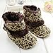 Baby Boots Premium Soft Sole Bow Anti-Slip Mid Calf Warm Winter Infant Prewalker Toddler Snow Leopard Boots 3-12M Itaar (9-12M)