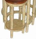 Traditional Style Antiqued Furniture - 3 Piece Nest Tables Round Nesting End Table 10038