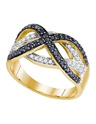 0.66CT BLACK DIAMOND FASHION RING
