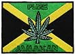 Jamaica Pot Leaf Flag Embroidered Patch Marijuana Rasta Jamaican Iron-On Rastafarian Emblem