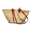 Moroccan Straw Summer Beach / Shopper / Tote Bag 21" X 13"