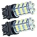 QuickFitLED (2 Pieces) Pair Direct Fit 54-SMD LED Car White Reverse Tail Back Up Lights For 3156 3157 3057 3757 4114 4157 T20