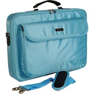 17 inch Baby Blue Notebook Laptop Shoulder Messenger Bag Carry on Briefcase