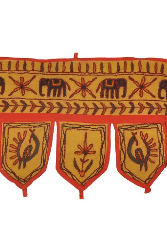 Imagen 1 de Étnico bordado decorativo Hermosa Puerta Hanging Toran Bandhanwar Tamaño 39 x 9 pulgadas