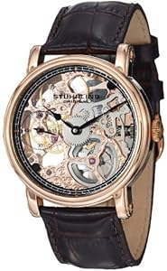 Stuhrling Original Men's 9460G.3345K1 Classic Delphi Avon Mechanical Skeleton Rose Tone Watch