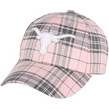 NCAA Top of the World Texas Longhorns Womens Metro Plaid Adjustable Hat - Pink