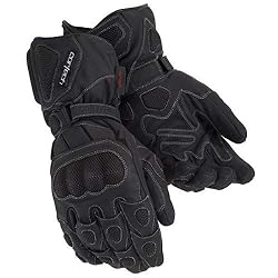 Cortech Scarab Winter Men's Leather Sports Bike Racing Motorcycle Gloves - Black