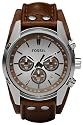 Fossil Herren-Armbanduhr Sport Chronograph Leder braun CH2565