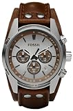 Fossil Herren-Armbanduhr Sport Chronograph Leder braun CH2565
