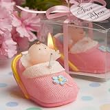 Baby on Board Collection pink car seat design candle favors (Set of 32)