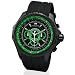 Alienwork® Racing V12 Automatic Mechanical Motorsport Multi-function Watch Black Edition Green