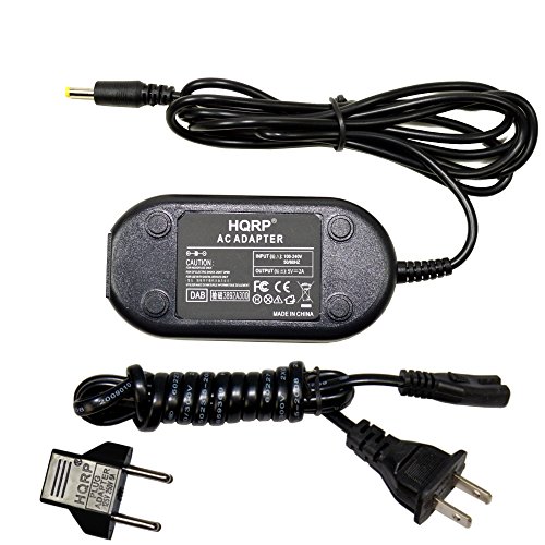 HQRP AC Adapter / Power Supply compatible with Panasonic HC-W850K HC-V130K HC-V250K HC-V550K HC-V750K SDR-SW21 SDR-SW21K SDR-SW21P SDR-SW21PC SDR-SW21R SDR-SW21S Camcorder + Euro Plug Adapter