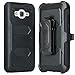 Samsung Galaxy Express Prime Case, Galaxy Sol,Galaxy J3 Case, Galaxy Amp Prime [Shock Proof] Heavy Duty Belt Clip Holster , Full Body Coverage with Built In Screen Protector/Rugged Protection, Black