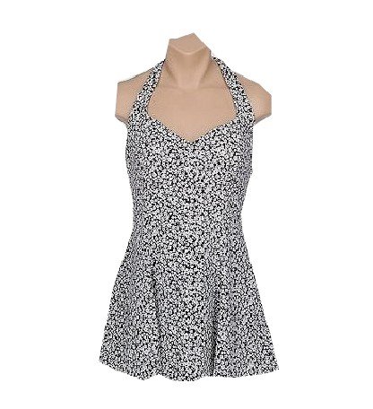 It Figures! Slender Thighs Collection Baby's Breath Halter Style Swimdress Swimsuit RETAIL VALUE $115