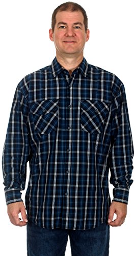 Men's Bold Plaid Long Sleeve Button Down Shirt