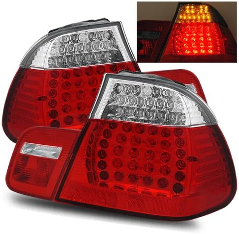 BMW 3 Series E46 Coupe Red/Clear LED Tail Lights
