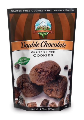 Arico 100% Natural Cookies, Double Chocolate, 4.76-Ounce Pouches (Pack of 6)