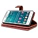 Galaxy Core Prime Case, TabPow 9 Card Slot Series - Wallet Folio PU Leather Case Cover With Detachable Magnetic Hard Case For Samsung Galaxy Core Prime G360, Brown