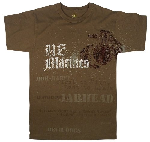 Vintage Brown U.S. Marines Globe & Anchor T-Shirt