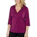 Merona® Plus Fit Solutions Floral Print Gathered V-Neck Top - Pink