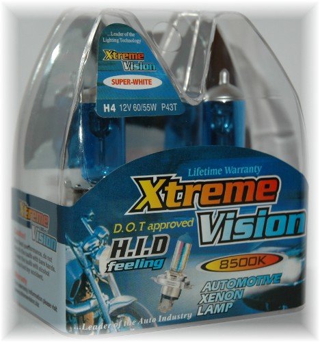 Xtreme Vision 8500K Xenon HID Blue Krypton Headlights H4 for Yamaha R1 R6 YZF 98-04