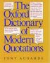 The Oxford Dictionary of Modern Quotations