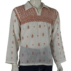 Mens Long Sleeve Casual Cotton Shirt Kurta India Chest 36 inches (gck118)