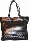 Women's Calvin Klein Purse Handbag Leather Tote Pewter