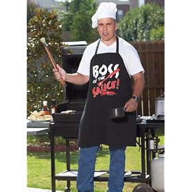 Buy Boss of the Sauce BBQ Apron by Funny Apron now!