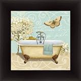Light Breeze Bath I by Daphne Brissonnet Shabby Vintage Bathroom Wall Art Print Framed Décor