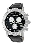 Roberto Bianci Men's 1849F_BLK_BLKBND Diamond Accented Chronograph Date Watch