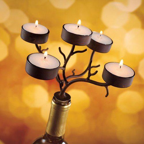 5 Tea Light Branches Bottle Candelabra