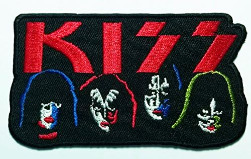 Kiss Iron-on Patch or Sew-on Woven Patch Applique Embroidered DIY Badge By Pbear Shop