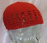 Children's Crochet Beanie Hat (Newborn to 9 months, Red)