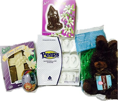 Easter Basket Risen theme Rabbit Chocolate Cross peeps