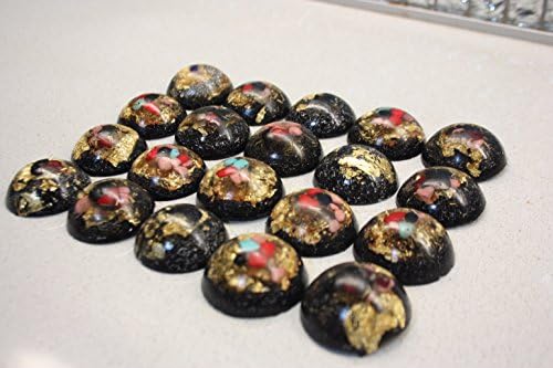 3 Black Beautiful Powerful Orgone Pendants, EMF protection from Radiation, 1,5 inch or 3,8mm each