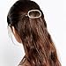 ANGELANGELA Minimalist Gold Silver Square Hollow Geometric Metal Hairpin DOUBLE Hair Clip Clamps Accessories Barrettes Bobby Pin Ponytail Holder Statement Women's GIFT Headwear Styling Jewelry