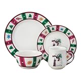 Pfaltzgraff Snow Bear 16-Piece Dinnerware Set, Service for 4