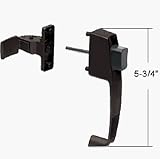 CRL Black Screen and Storm Door Push Button Latch with Tie Down Screw; 1-3/4 Screw Holes