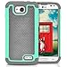 LG Optimus L90 Case, MagicMobile [Dual Armor Series] Rugged Impact Resistant Case LG Optimus L90 Slim Shockproof Silicone Skin Hard Plastic Shell [Mint Green] Armor Protective Case for LG Optimus L90
