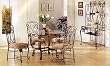 BEAUTIFUL GLASS TOP TABLE AND CUSHIONED CHAIRS SET