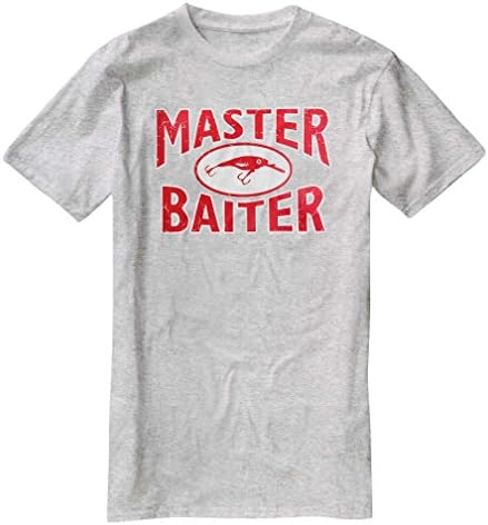 Nu Image E019 Master Baiter Funny Fishing Tee Grey XL