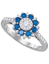 0.78CTW BLUE DIAMOND FASHION RING