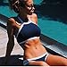 Lukitty Women's Sexy 2PCS High Neck Halter Bikini Sets Swimsuits Swimwear Medium