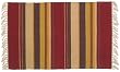 100% Cotton Flat Weave Brown and Rust Rug Striped 2 X 3